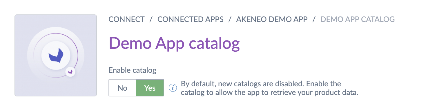 Enable catalog field